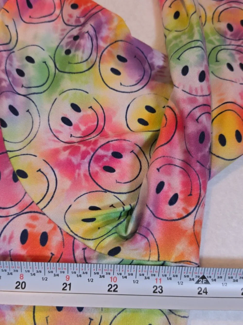 Ava Therese Smiley Face Tie Dye Long Sleeve Plus Size Top 2XL